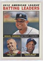 League Leaders - Miguel Cabrera, Mike Trout, Adrian Beltre [EX to NM]