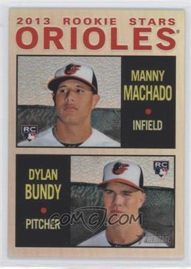 2013 Topps Heritage - Chrome - Refractors #HC94 - Manny Machado, Dylan Bundy /564