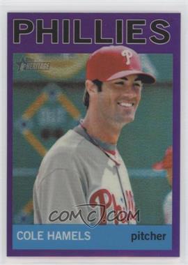 2013 Topps Heritage - Chrome - Retail Purple Refractors #HC35 - Cole Hamels