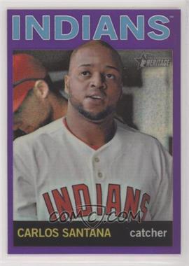 2013 Topps Heritage - Chrome - Retail Purple Refractors #HC41 - Carlos Santana