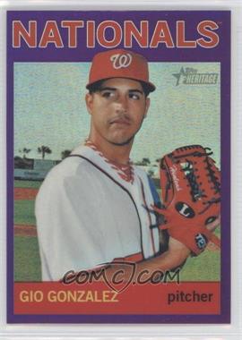 2013 Topps Heritage - Chrome - Retail Purple Refractors #HC47 - Gio Gonzalez