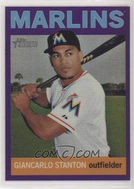 2013 Topps Heritage - Chrome - Retail Purple Refractors #HC67 - Giancarlo Stanton