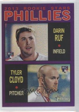 2013 Topps Heritage - Chrome - Retail Purple Refractors #HC98 - Darin Ruf, Tyler Cloyd