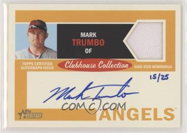 2013 Topps Heritage - Clubhouse Collection Relics - Autographs #CCAR-MT.2 - Mark Trumbo /25