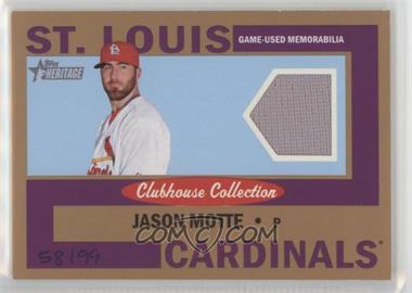 2013 Topps Heritage - Clubhouse Collection Relics - Gold #CCR-JMO - Jason Motte /99