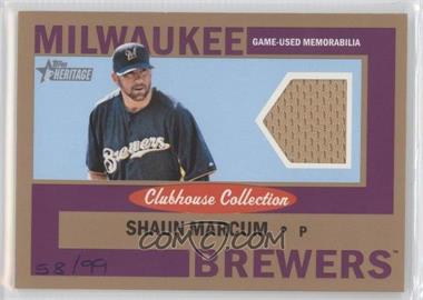 2013 Topps Heritage - Clubhouse Collection Relics - Gold #CCR-SM - Shaun Marcum /99