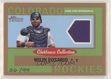 2013 Topps Heritage - Clubhouse Collection Relics - Gold #CCR-WR - Wilin Rosario /99
