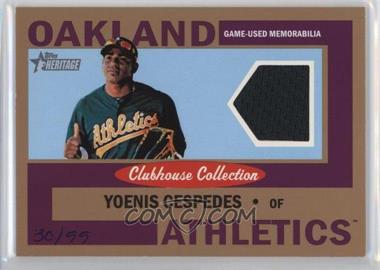 2013 Topps Heritage - Clubhouse Collection Relics - Gold #CCR-YC - Yoenis Cespedes /99