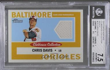 2013 Topps Heritage - Clubhouse Collection Relics #CCR-CD - Chris Davis [BGS 7.5 NEAR MINT+]