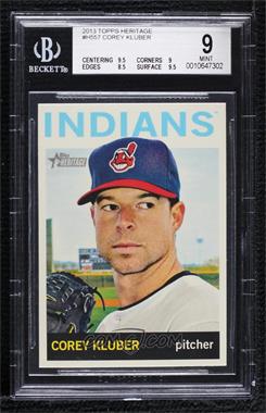 2013 Topps Heritage - High Number #H557 - Corey Kluber [BGS 9 MINT]