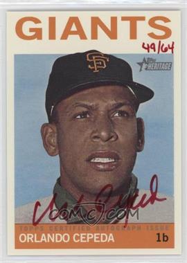 2013 Topps Heritage - Real One Autographs - Red Ink #ROA-OC - Orlando Cepeda /64