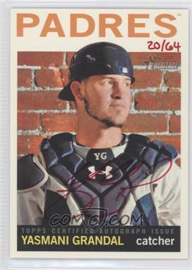 2013 Topps Heritage - Real One Autographs - Red Ink #ROA-YG - Yasmani Grandal /64