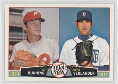 2013 Topps Heritage - Then and Now #TN-BV - Jim Bunning, Justin Verlander