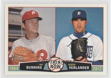 2013 Topps Heritage - Then and Now #TN-BV - Jim Bunning, Justin Verlander