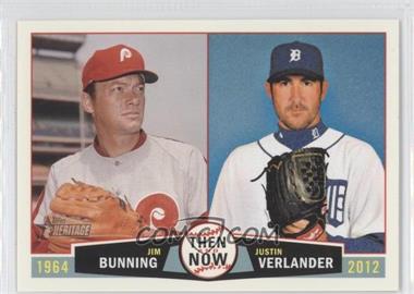 2013 Topps Heritage - Then and Now #TN-BV - Jim Bunning, Justin Verlander