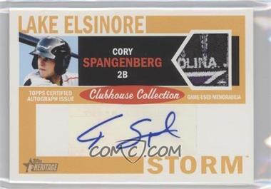 2013 Topps Heritage Minor League Edition - Clubhouse Collection Autographed Patch Relics #CCAR-CS - Cory Spangenberg /10
