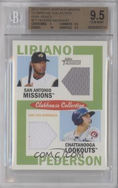 2013 Topps Heritage Minor League Edition - Clubhouse Collection Dual Relics #CCDR-LP - Rymer Liriano, Joc Pederson /25 [BGS 9.5 GEM MINT]