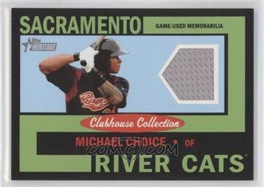 2013 Topps Heritage Minor League Edition - Clubhouse Collection Relics - Black #CCR-MC - Michael Choice /60