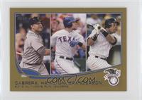 2012 AL Home Run Leaders (Miguel Cabrera, Josh Hamilton, Curtis Granderson) #/62