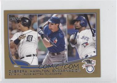 2013 Topps Mini - [Base] - Gold #194 - 2012 AL Runs Batted In Leaders (Miguel Cabrera, Josh Hamilton, Edwin Encarnacion) /62