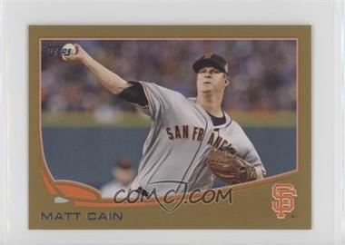 2013 Topps Mini - [Base] - Gold #587 - Matt Cain /62