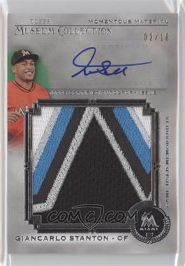 2013 Topps Museum Collection - Momentous Material Jumbo Relic Autographs #MMJAR-GS1 - Giancarlo Stanton /10