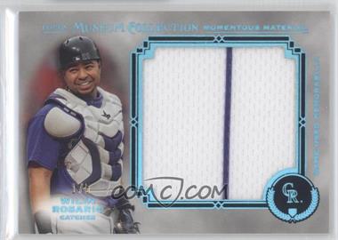 2013 Topps Museum Collection - Momentous Material Jumbo Relics - Blue Rainbow #MMJR-WR - Wilin Rosario /5