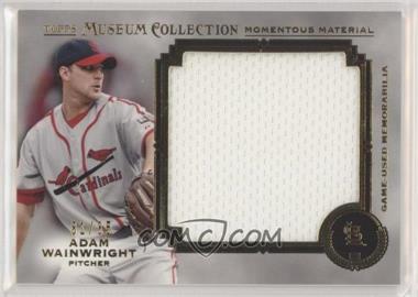 2013 Topps Museum Collection - Momentous Material Jumbo Relics - Gold #MMJR-AW - Adam Wainwright /35