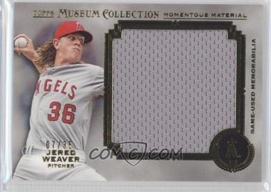2013 Topps Museum Collection - Momentous Material Jumbo Relics - Gold #MMJR-JW - Jered Weaver /35