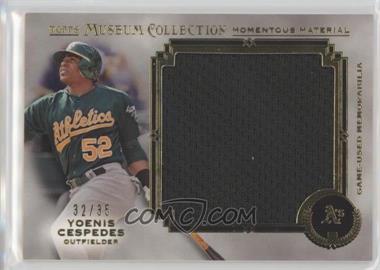 2013 Topps Museum Collection - Momentous Material Jumbo Relics - Gold #MMJR-YC - Yoenis Cespedes /35