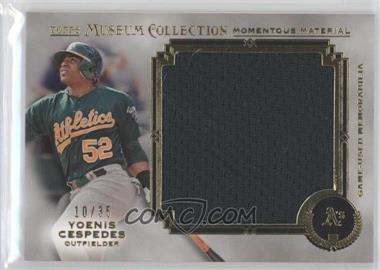 2013 Topps Museum Collection - Momentous Material Jumbo Relics - Gold #MMJR-YC - Yoenis Cespedes /35