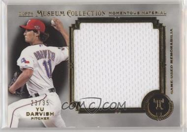 2013 Topps Museum Collection - Momentous Material Jumbo Relics - Gold #MMJR-YD - Yu Darvish /35