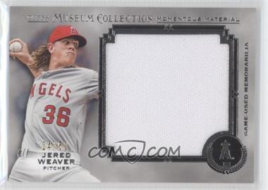 2013 Topps Museum Collection - Momentous Material Jumbo Relics #MMJR-JW - Jered Weaver /50