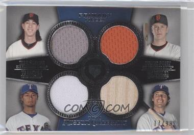 2013 Topps Museum Collection - Primary Pieces Four Player Quad Relics - Copper #PPFQR-19 - Tim Lincecum, Buster Posey, Yu Darvish, Ian Kinsler /75