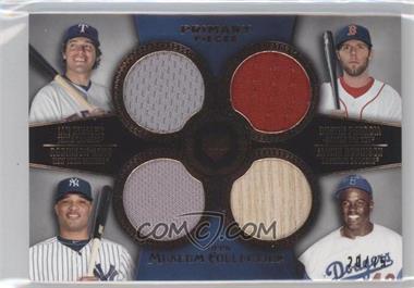 2013 Topps Museum Collection - Primary Pieces Four Player Quad Relics - Copper #PPFQR-6 - Ian Kinsler, Dustin Pedroia, Robinson Cano, Jackie Robinson /75