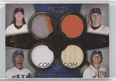 2013 Topps Museum Collection - Primary Pieces Four Player Quad Relics - Gold #PPFQR-19 - Tim Lincecum, Buster Posey, Yu Darvish, Ian Kinsler /25