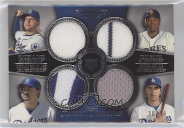 2013 Topps Museum Collection - Primary Pieces Four Player Quad Relics #PPFQR-17 - Yonder Alonso, Tony Gwynn, Adrian Gonzalez, Andre Ethier /99