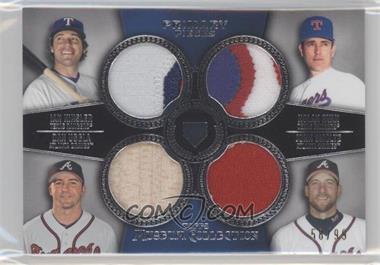 2013 Topps Museum Collection - Primary Pieces Four Player Quad Relics #PPFQR-9 - Ian Kinsler, Nolan Ryan, Dan Uggla, John Smoltz /99