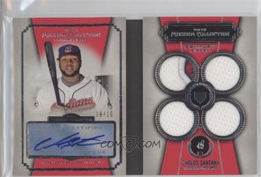 2013 Topps Museum Collection - Primary Pieces Quad Relics Autographs #PPAR-CS - Carlos Santana /10