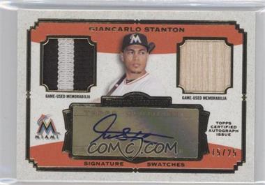 2013 Topps Museum Collection - Signature Swatches Autograph Dual Relics - Gold #SSADR-GS - Giancarlo Stanton /25