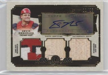 2013 Topps Museum Collection - Signature Swatches Autograph Triple Relics - Gold #SSATR-DM - Devin Mesoraco /25