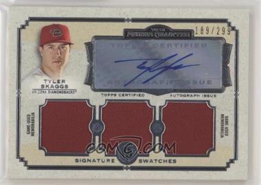 2013 Topps Museum Collection - Signature Swatches Autograph Triple Relics #SSATR-TS - Tyler Skaggs /299