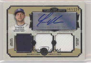 2013 Topps Museum Collection - Signature Swatches Autograph Triple Relics #SSATR-YA - Yonder Alonso /224