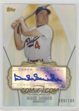 2013 Topps Replacement Autographs - [Base] - Gold #_DUSN - Duke Snider /199