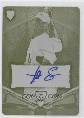 2013 Topps Supreme - Retired and Active Autographs - Printing Plate Yellow #SA-DSL - Danny Salazar /1