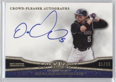 2013 Topps Tier One - Crowd-Pleaser Autographs #CPA-CG - Carlos Gonzalez /99