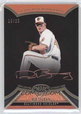 2013 Topps Tier One - On the Rise Autograph - Copper Rose Ink #ORA-DBY1 - Dylan Bundy /25