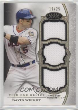 2013 Topps Tier One - Relics - Triple #TOTR-DW - David Wright /25