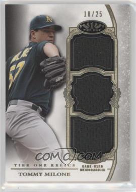 2013 Topps Tier One - Relics - Triple #TOTR-TM - Tommy Milone /25