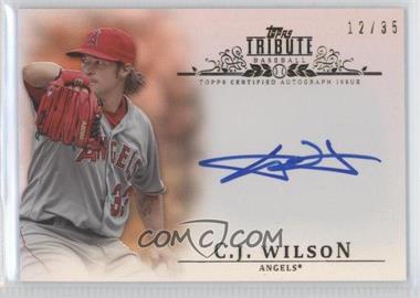 2013 Topps Tribute - Autograph - Sepia #TA-CW - C.J. Wilson /35